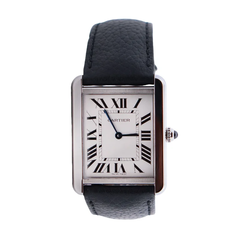 Cartier Tank 27.5mm White Dial Watch Ref# WSTA0028