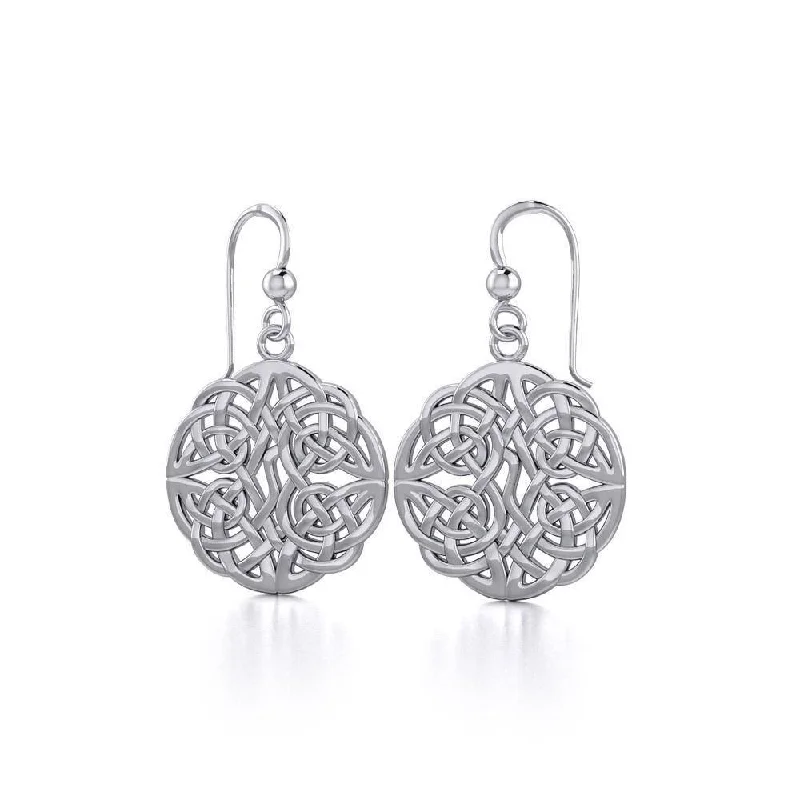 modern earrings for women -statement earrings for women -Celtic Knotwork Sterling Silver Earrings TE129