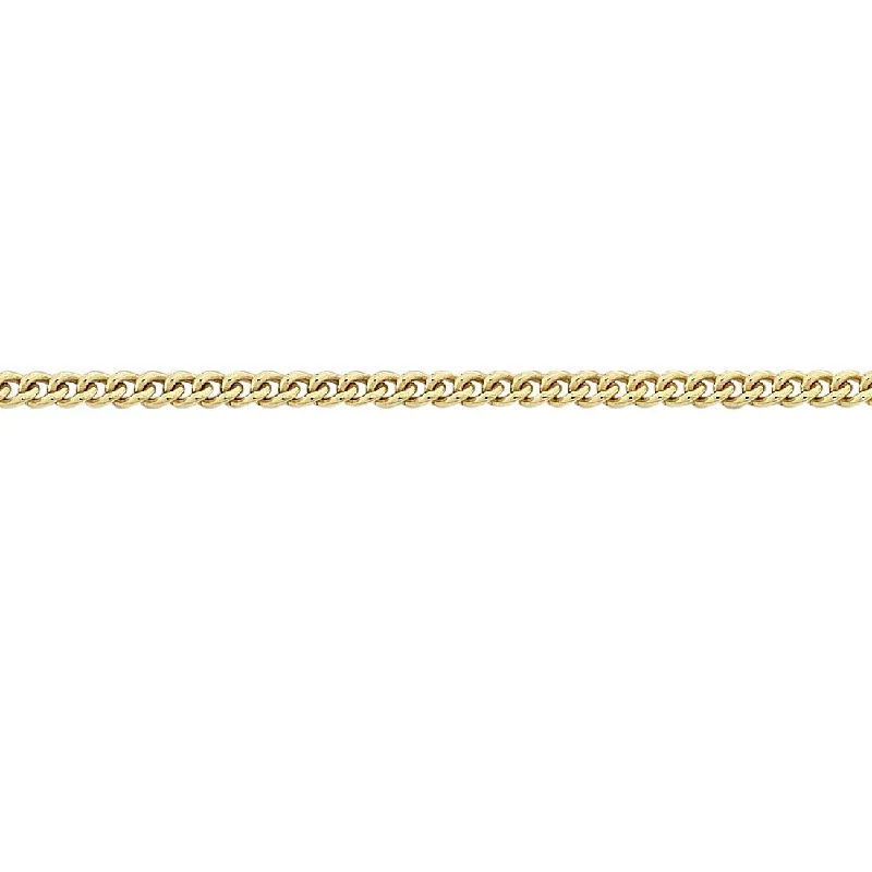 sparkling diamond necklaces for women -chain link necklaces for women -9ct Yellow Gold Curb Necklace 45cm