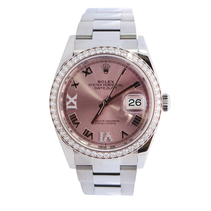 Rolex Datejust 36mm Pink Dial Watch Ref# 126284