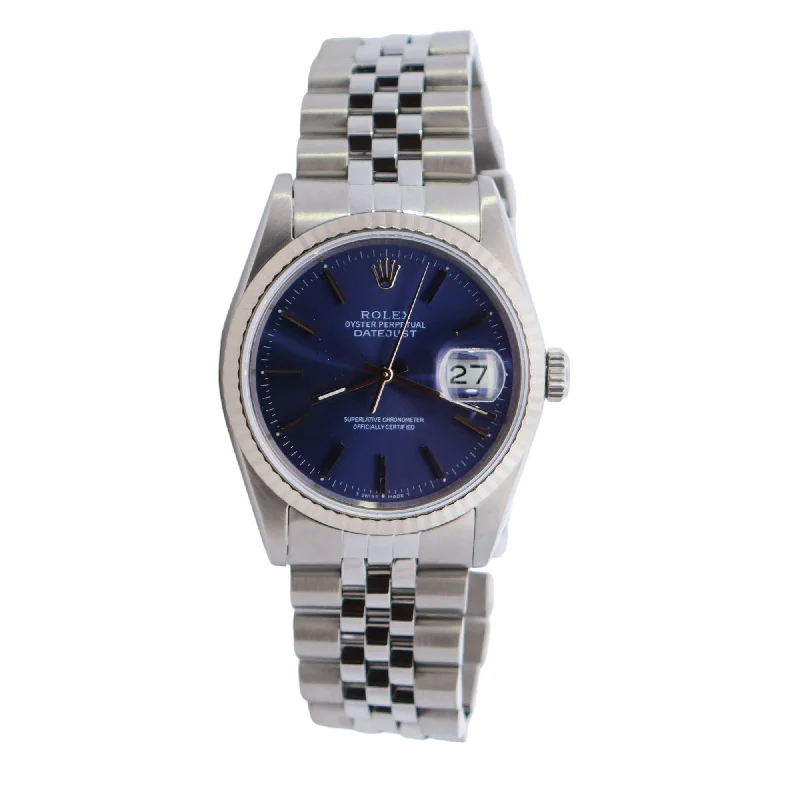 Rolex Datejust 36mm Blue Dial Watch Ref# 16234