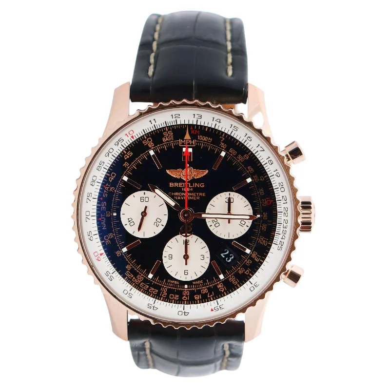 Breitling Navitimer 43mm Black Dial Watch Ref# RB0120