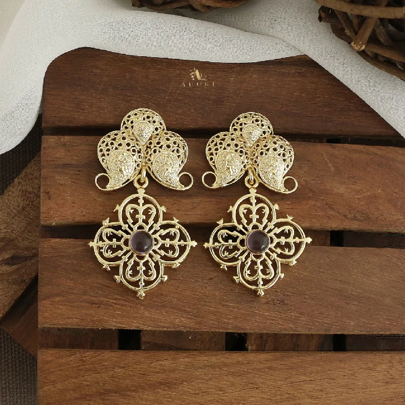 custom earrings for women -statement drop earrings for women -Tarosh Cross Hanging Earring