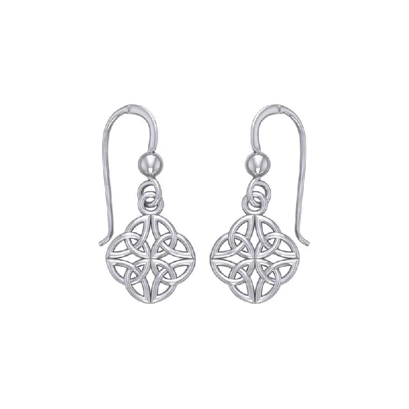 dangle earrings for women -pearl earrings for women -Celtic Knotwork Silver Earrings TE462