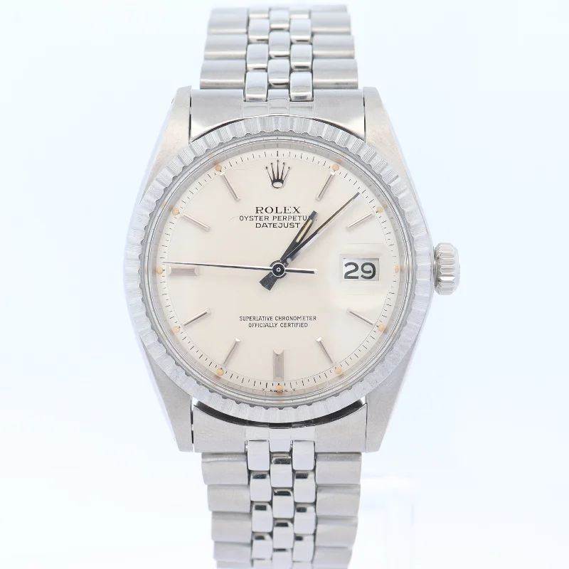 Rolex Datejust 36mm Silver Stick Dial Watch Ref# 1603