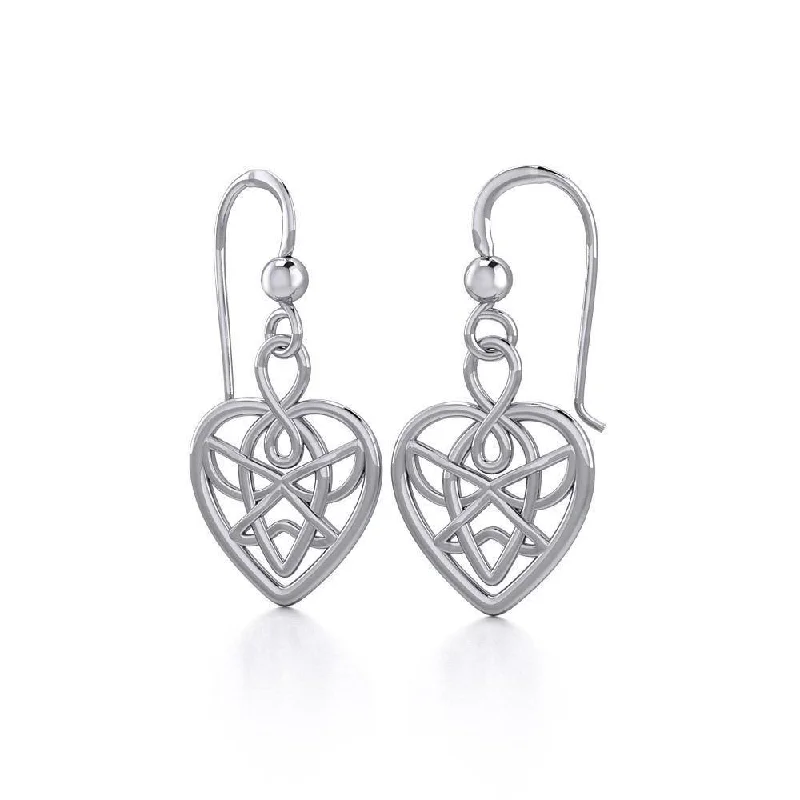 luxury diamond earrings for women -trendy earrings for women -Celtic Knots Sterling Silver Earrings TE1173