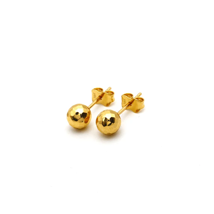 colorful stud earrings for women -cute earrings for women -Real Gold Bee Comb Round Earring Set 0006 E1640