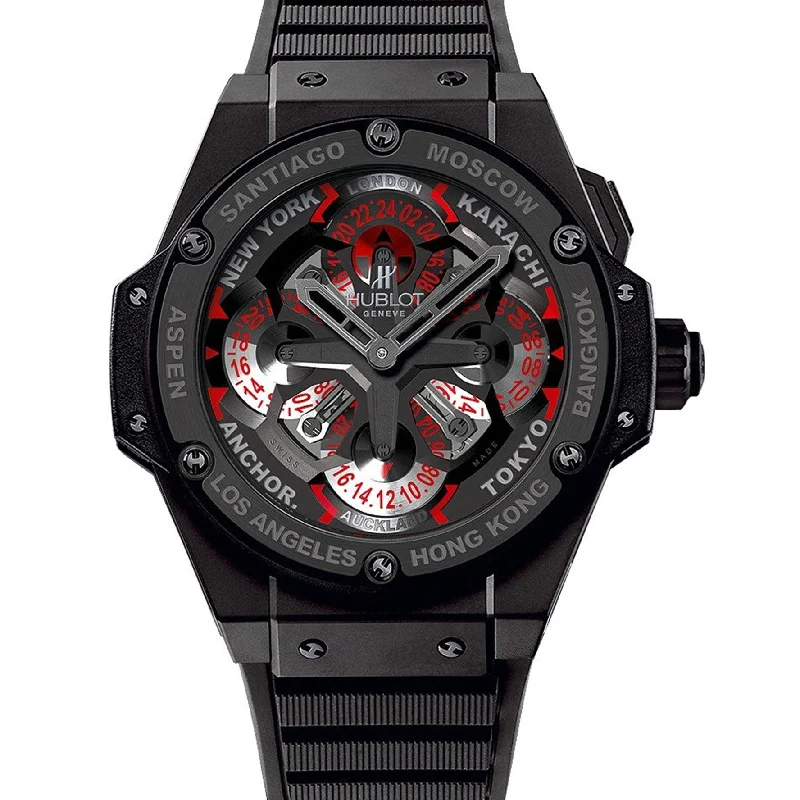 Hublot  King Power Unico GMT 48mm Black Ceramic Skeleton Dial Ref# 771.CI.1170.RX