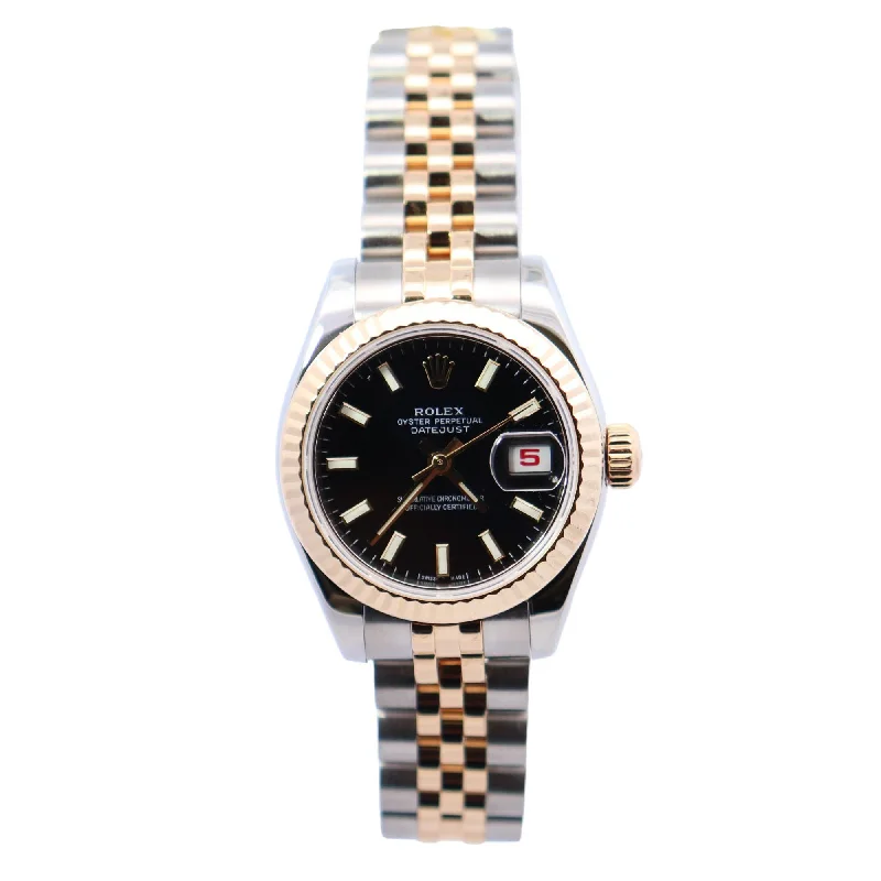 Rolex Datejust 26mm Black Dial Watch Ref# 179173