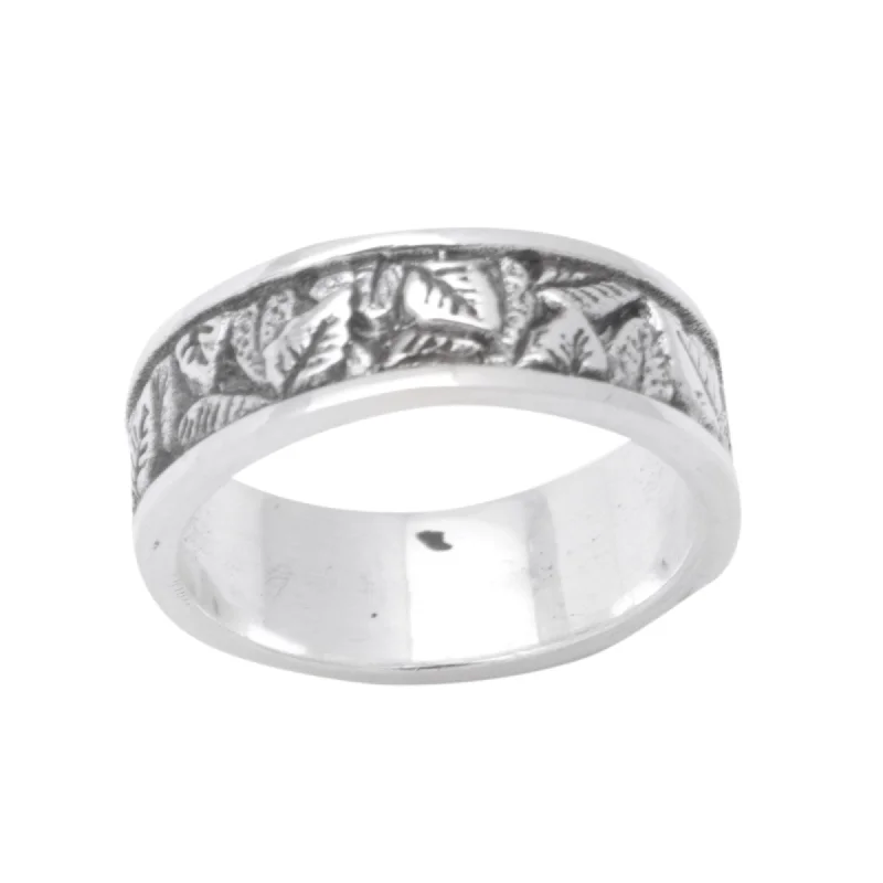 Novica Handmade Autumn Caresses Sterling Silver Band Ring