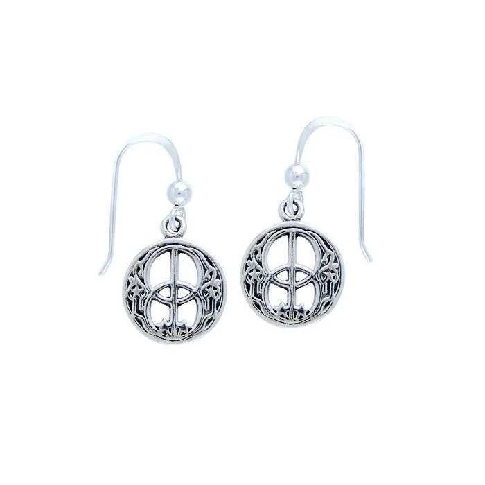 statement earrings for women -statement drop earrings for women -Chalice Well Venerable Manifestation ~ Sterling Silver Dangle Earrings TE2893