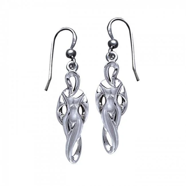 floral earrings for women -luxury earrings for women -Goddess of Sexual Power Sterling Silver Earrings TE2768