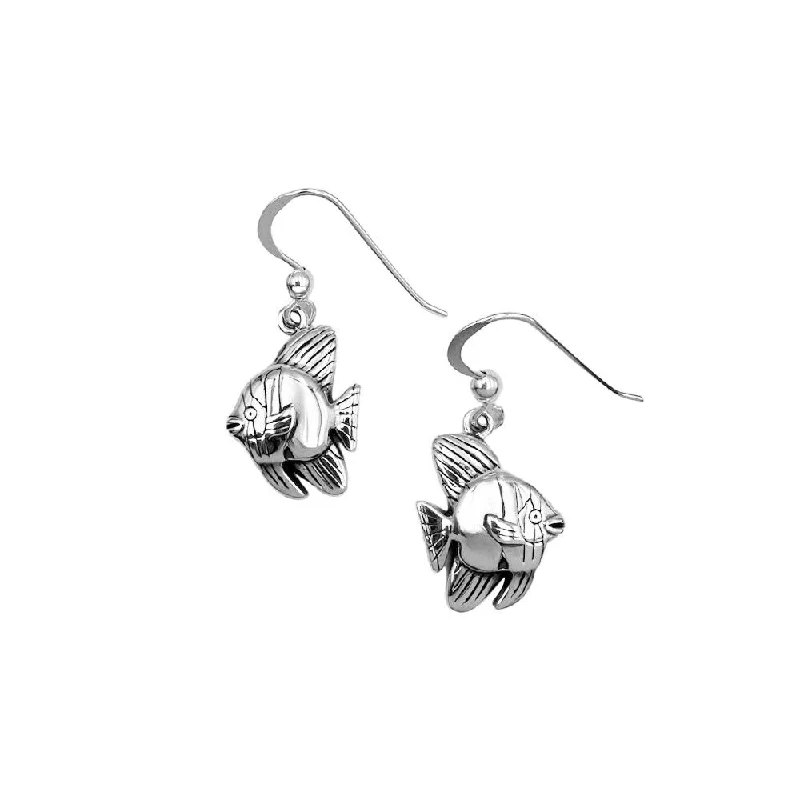 vintage-style earrings for women -personalized earrings for women -Taifin Batfish Sterling Silver Earrings TER2202