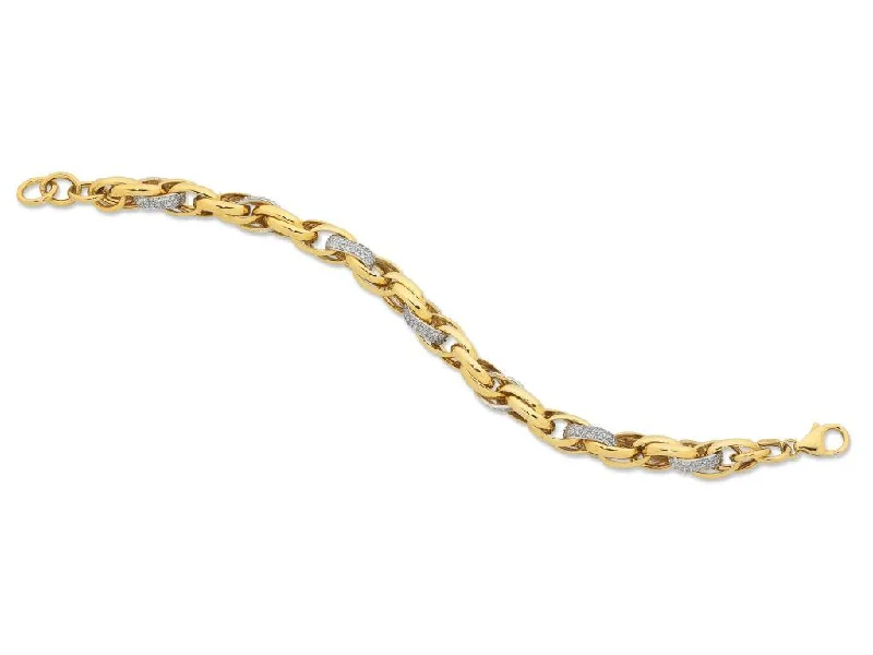 gift necklaces for women -high-end gold necklaces for women -9ct Yellow Gold Silver Infused Crystal Necklace