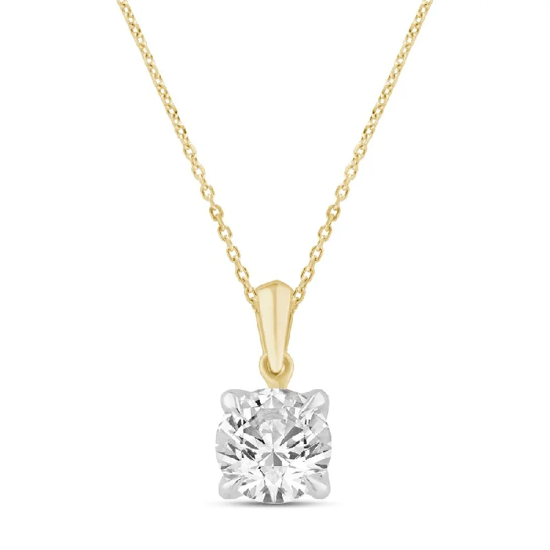 infinity necklaces for women -long necklaces for women -1.50ct Laboratory Grown Diamond Solitaire Necklace in 9ct Yellow Gold