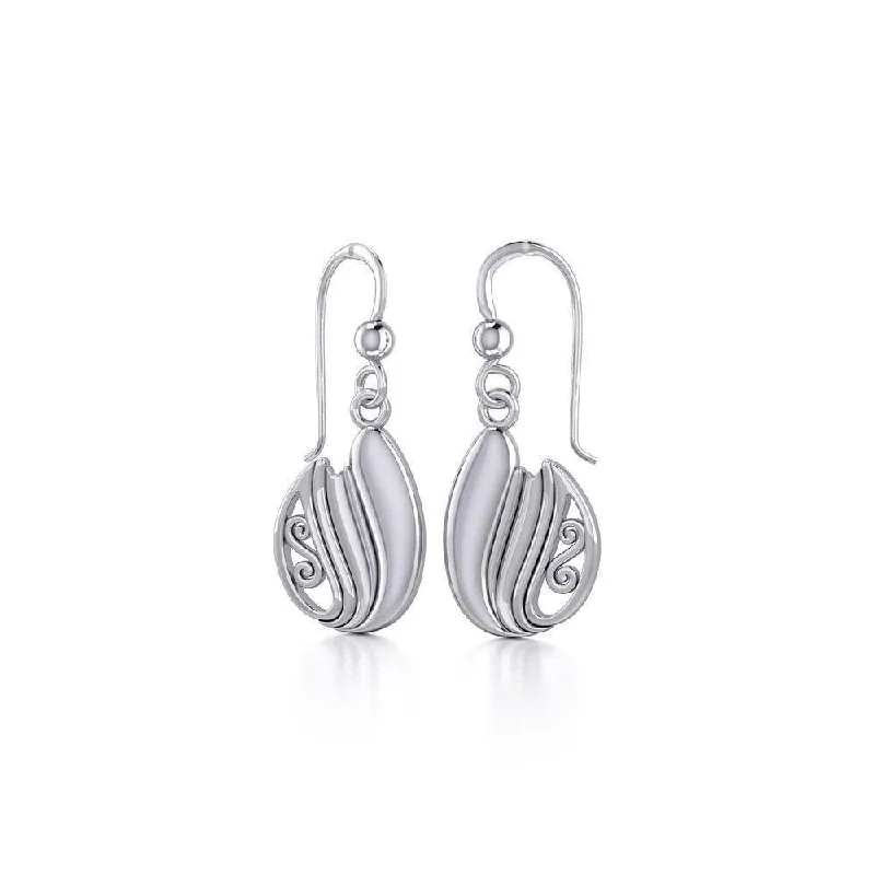 silver chandelier earrings for women -statement drop earrings for women -Celtic Knotwork Sterling Silver Earrings TE2083