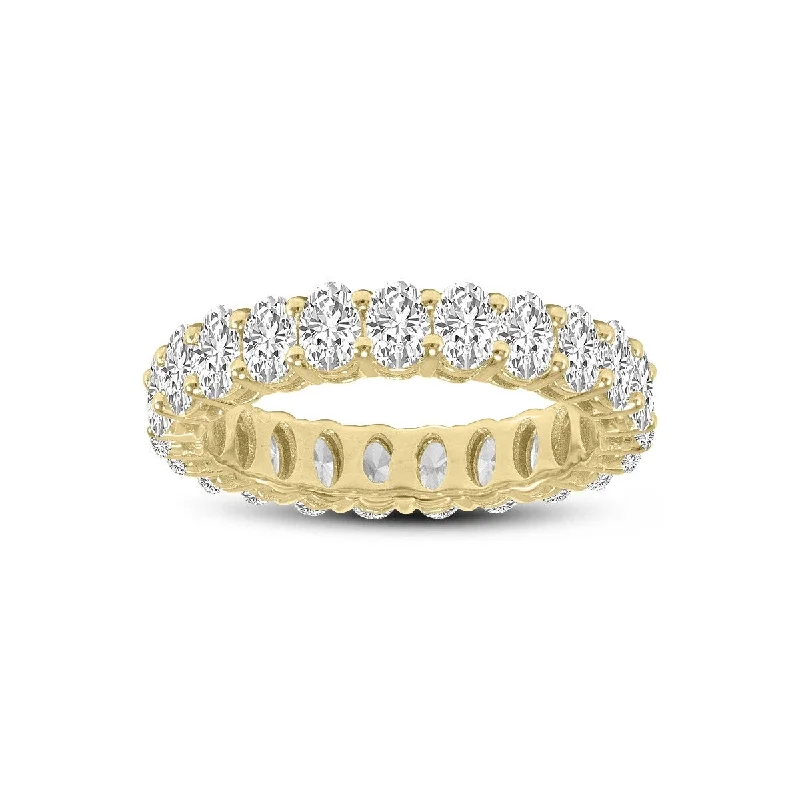 Marquee Jewels Oval Lab Grown Diamond Eternity Band in 14K Yellow Gold (2.40 Carat TW)