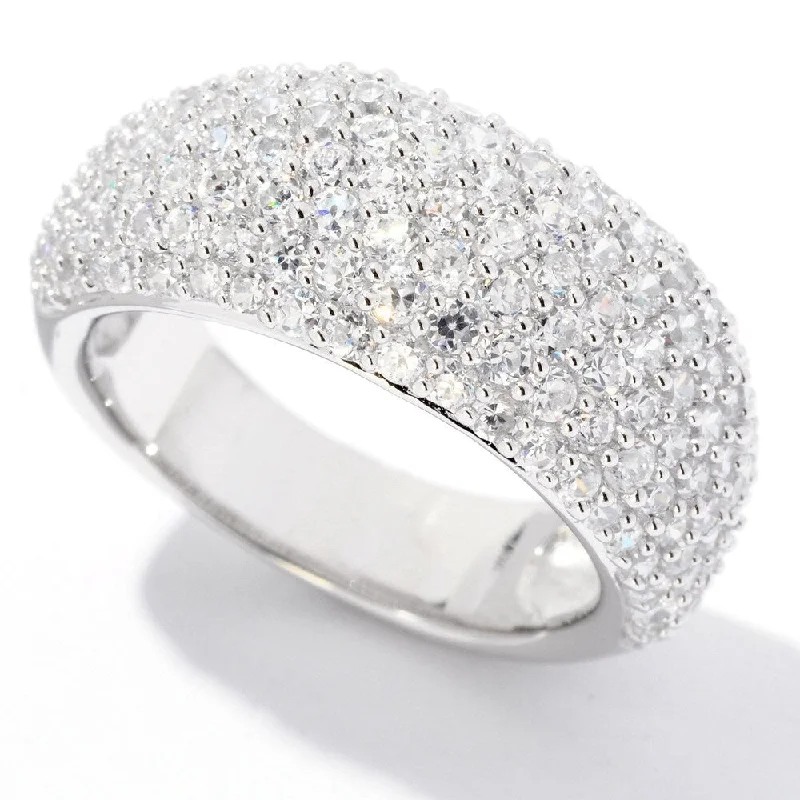 925 Sterling Silver White Zircon Band Ring