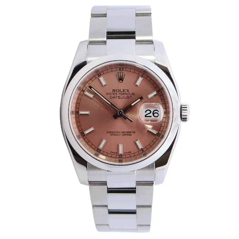 Rolex Datejust 36mm Pink Dial Watch Ref# 116200