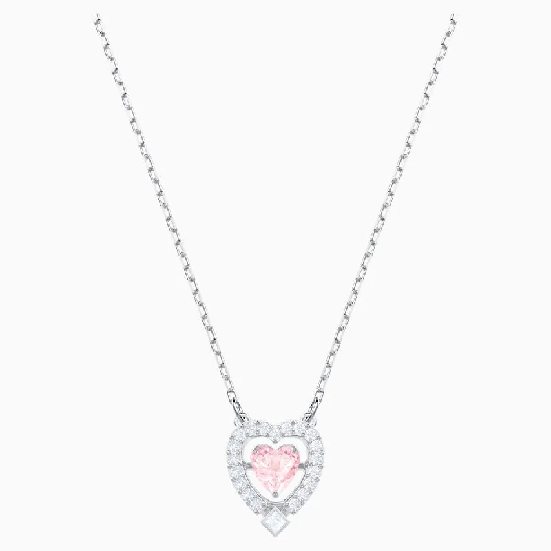 statement necklaces for women -trendy necklaces for women -Swarovski Sparkling  Heart Shape Necklace