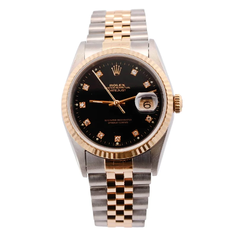 Rolex Datejust 31mm Black Dial Watch Ref# 68273