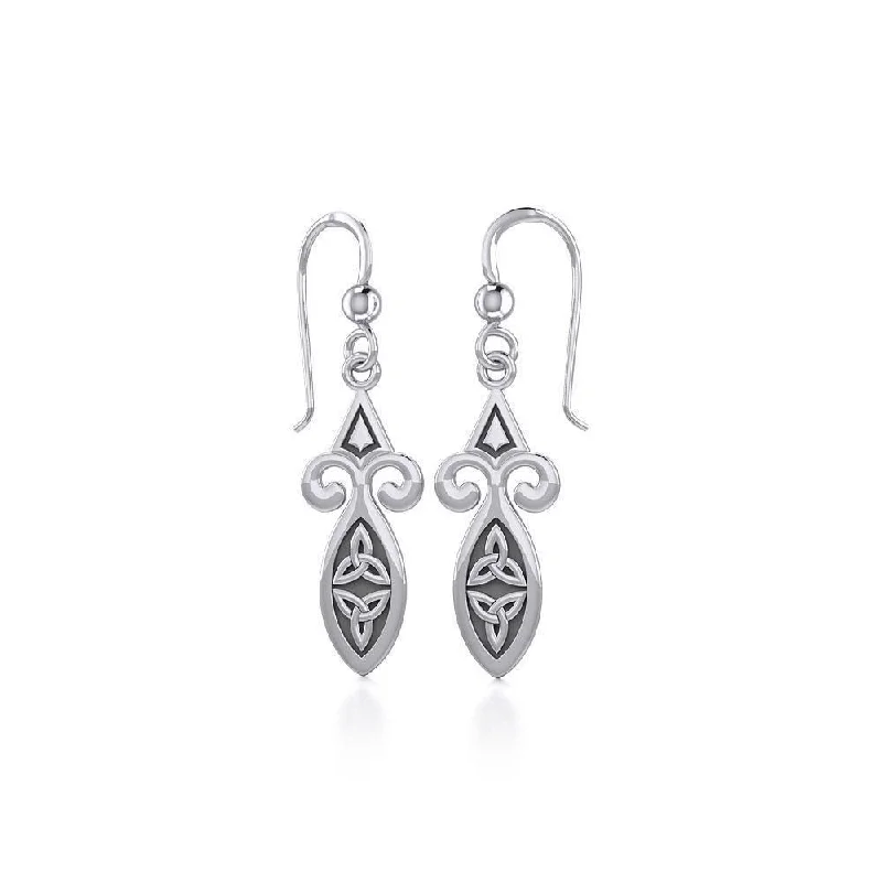 minimal gold earrings for women -gemstone earrings for women -Celtic Sterling Silver Earrings TE2570