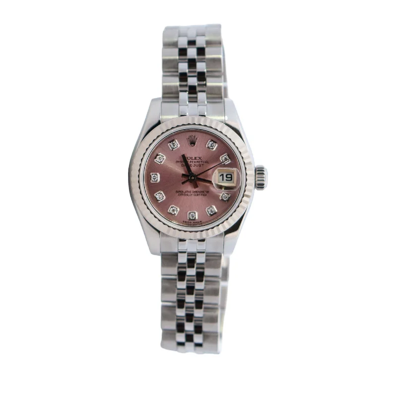 Rolex Datejust 26mm Pink Dial Watch Ref# 179174