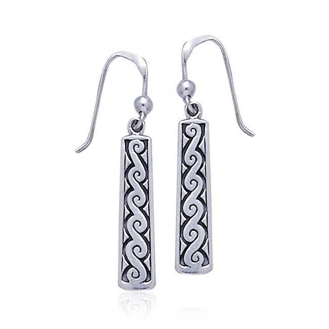 hoop earrings for women -trendy earrings for women -Celtic Spiral Sterling Silver Earrings TE2138