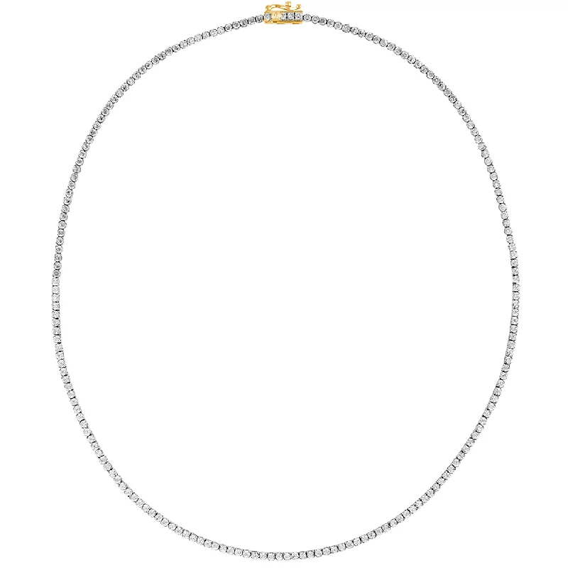 diamond necklaces for women -diamond necklaces for women -Tennis Necklace with 1/2ct of Diamonds in 9ct Yellow Gold