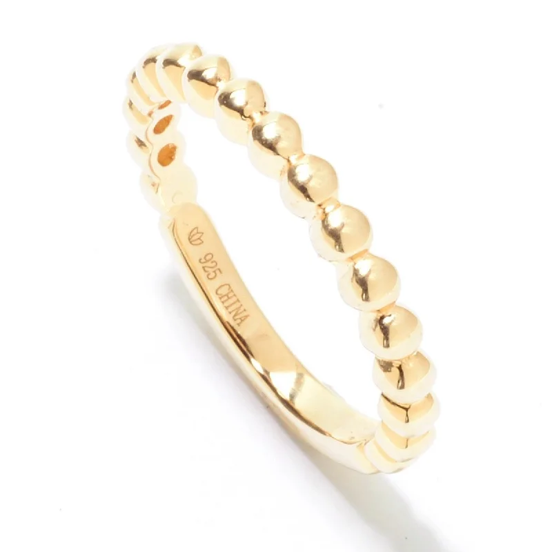 18K Yellow Gold Over Sterling Silver Band Ring