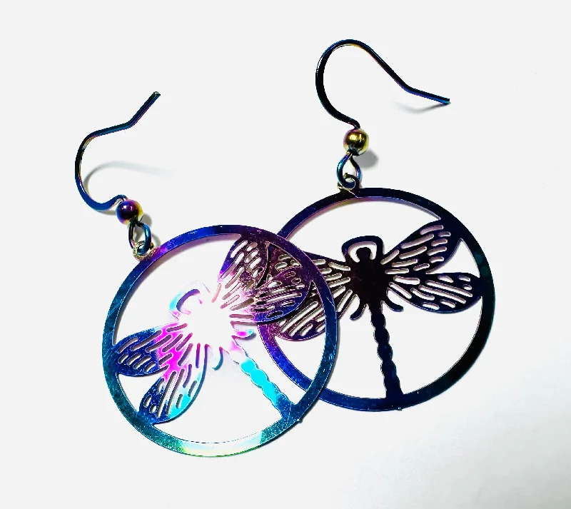 vintage earrings for women -diamond earrings for women -Dragonfly Colorful Earrings/Bug Earrings/ Family Earrings /Nature Earrings