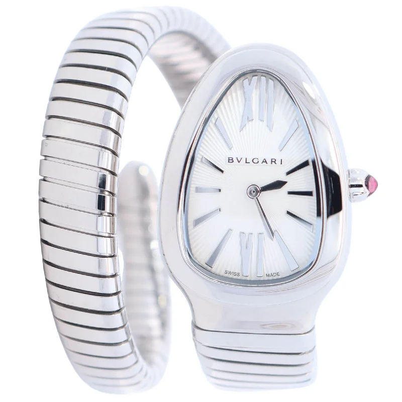 Bvlgari Serpenti Tubagos 35mm White Dial Watch Ref# 101817