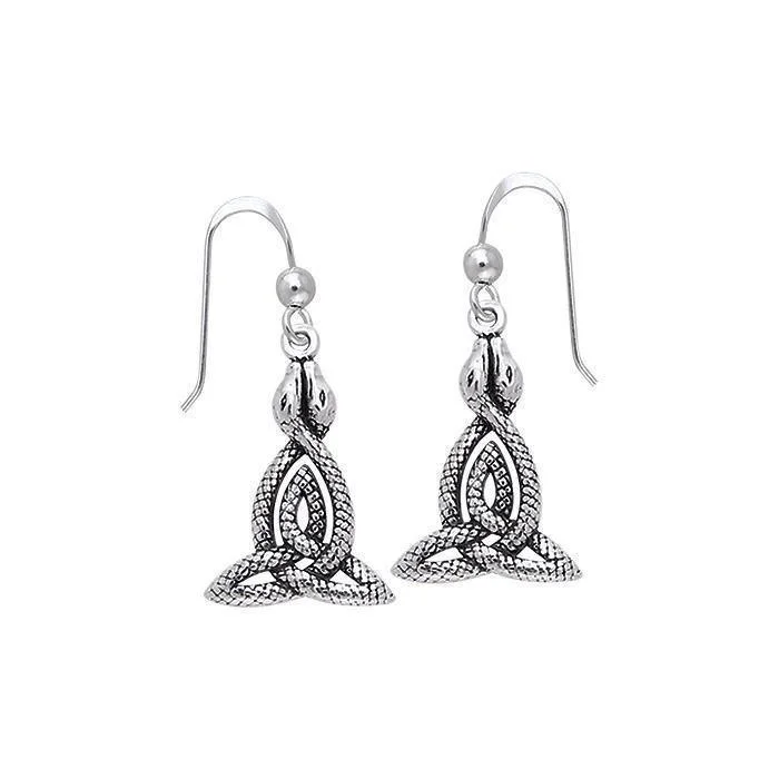 luxury pearl earrings for women -trendy earrings for women -Celtic Knotwork Snake Earrings TER510