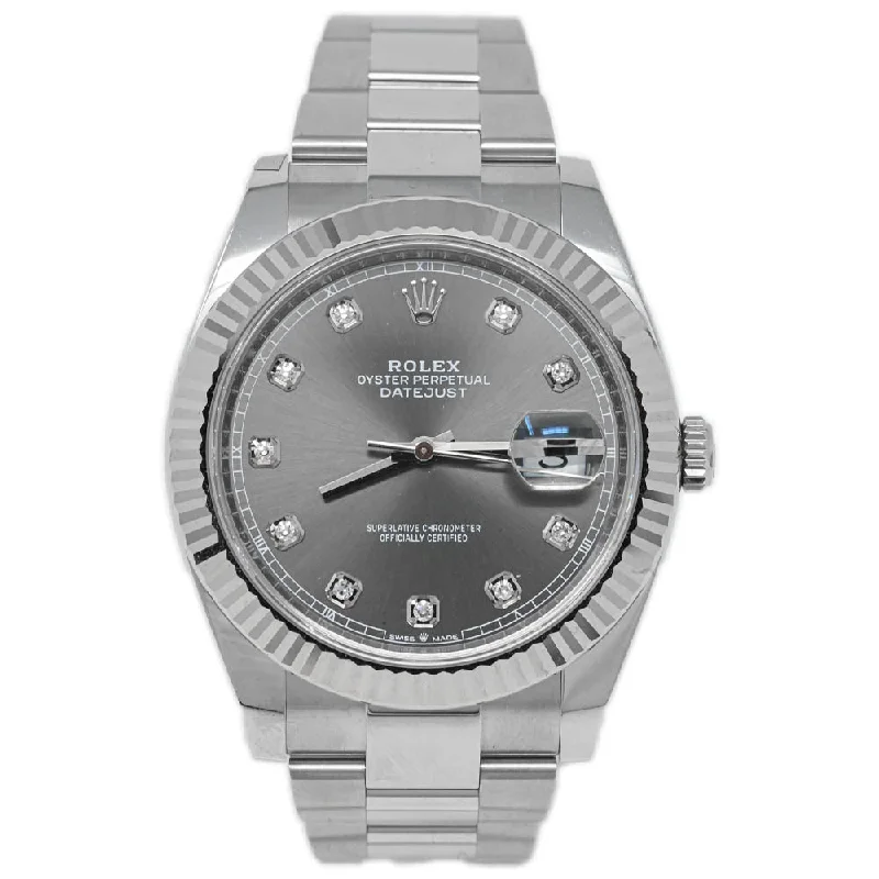 Rolex Datejust 41mm Rhodium Dial Watch Ref# 126334