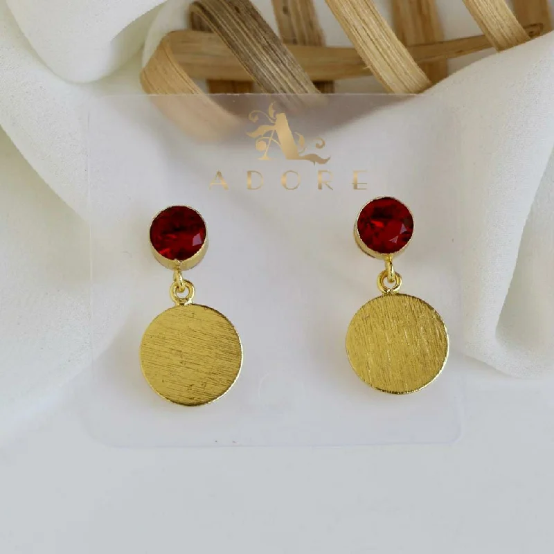 elegant drop earrings for women -hoop earrings for women -Laurel Glossy Coin Earring