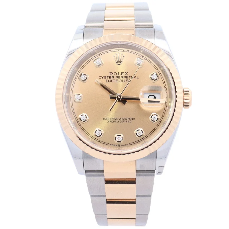 Rolex Datejust 36mm Champagne Dial Watch Ref# 126233