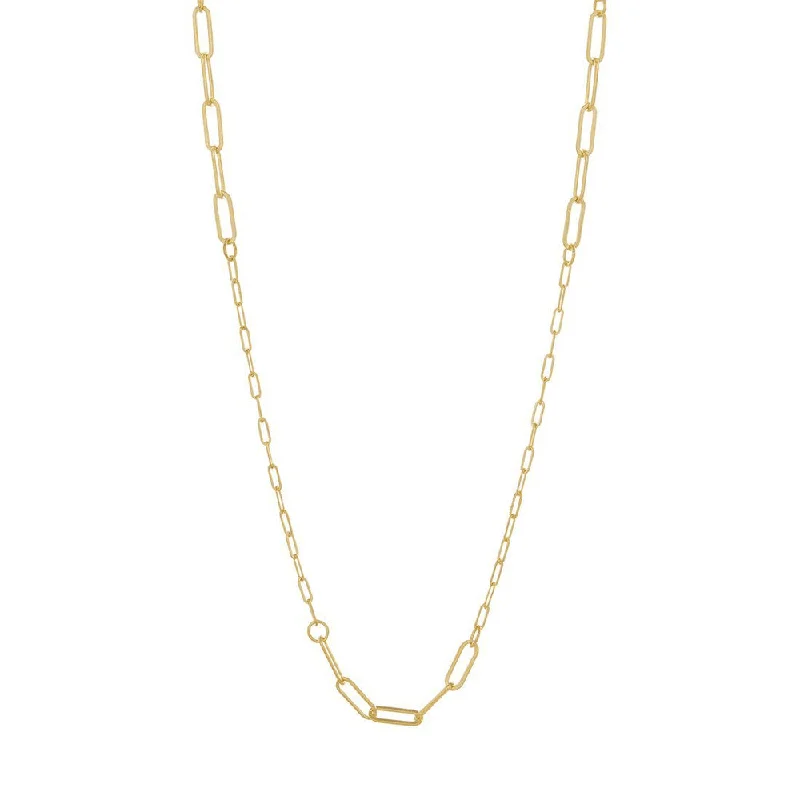 gift necklaces for women -high-end gold necklaces for women -9ct Yellow Gold Silver Infused Fancy Oval Necklace