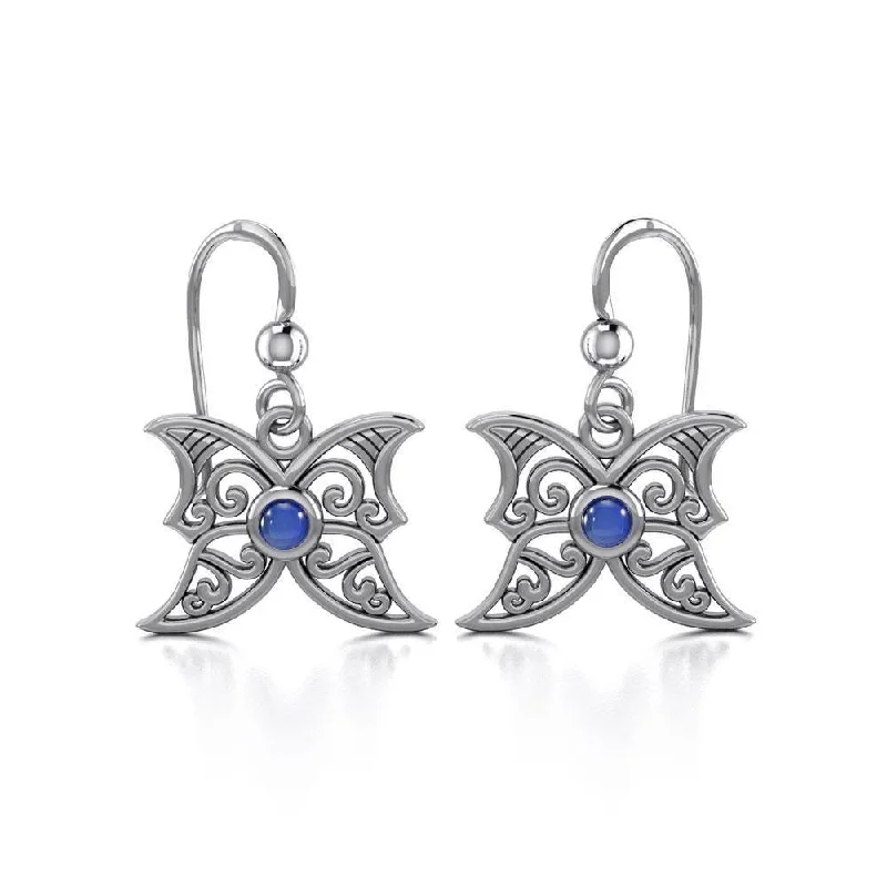 designer earrings for women -gold hoop earrings for women -Blue Moon Sterling Silver Earrings TE2897