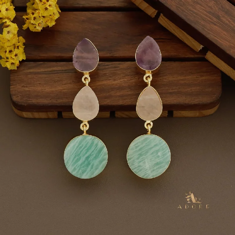 Amethyst + Rose Quartz + Amazonite Green