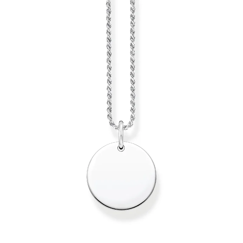 charm necklaces for women -affordable gold necklaces for women -Thomas Sabo Necklace disc silver