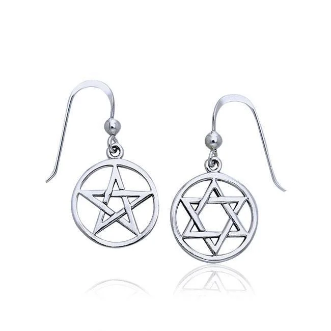 luxury earrings for women -statement earrings for women -The Pentacle and Star Of David Earrings TER201