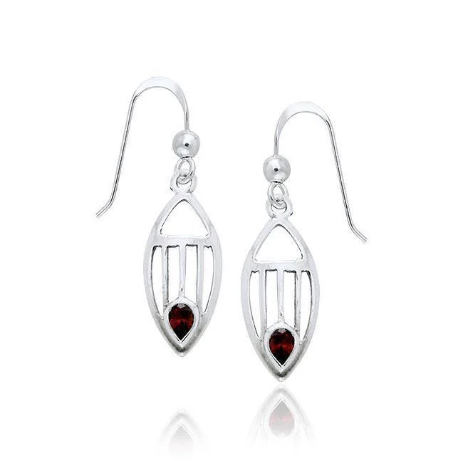 multi-layered earrings for women -trendy earrings for women -Art Deco Sterling Silver Earrings TE1094