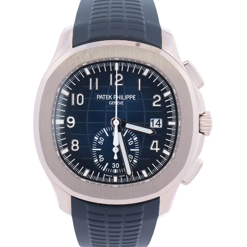 Patek Philippe Aquanaut 42mm Blue Dial Watch Ref# 5968G-001