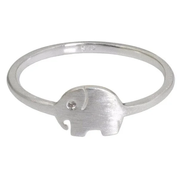 Handmade Sterling Silver 'Twinkling Elephant' Band Ring (Thailand)