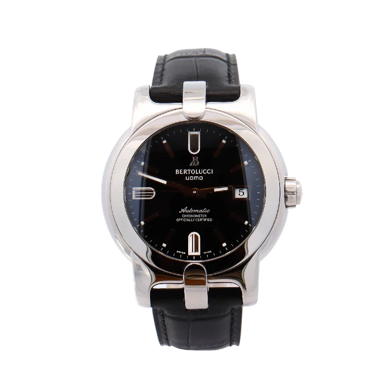 Bertolucci UOMO 41mm Black Dial Watch Ref# 884.51.41P.10D