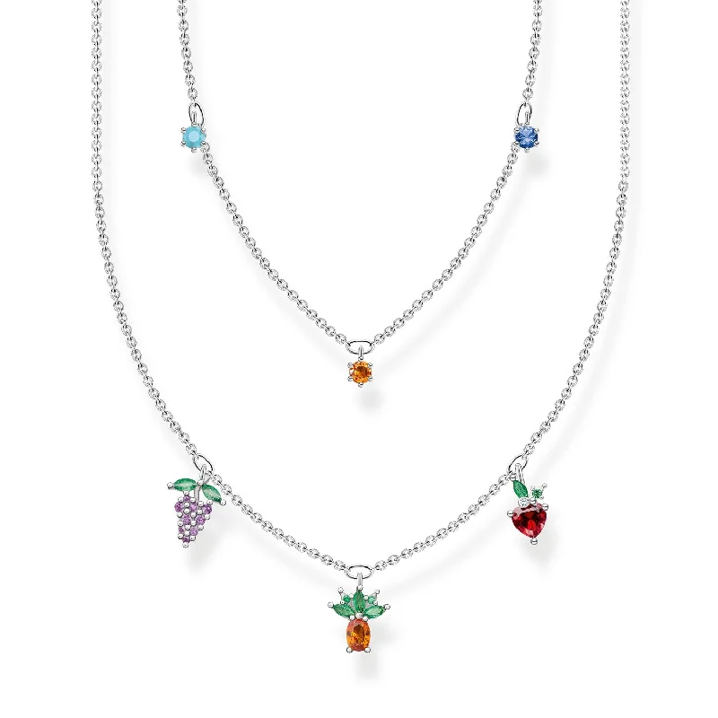 delicate necklaces for women -matching necklace and bracelet sets for women -Thomas Sabo Necklace Fruits  Silver