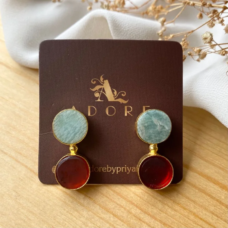 gemstone earrings for women -gemstone stud earrings for women -Multicolour Mancy Earring (Colour Option)