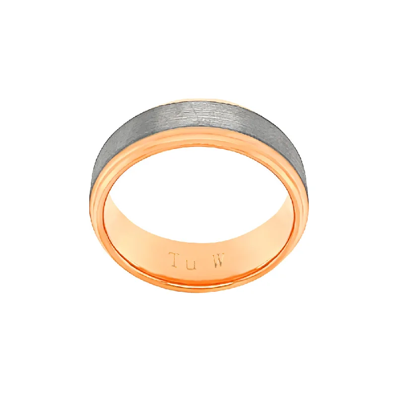 gold chain necklaces for women -custom name necklaces for women -Stanton Made for Men Tungsten Rose Gold Ring