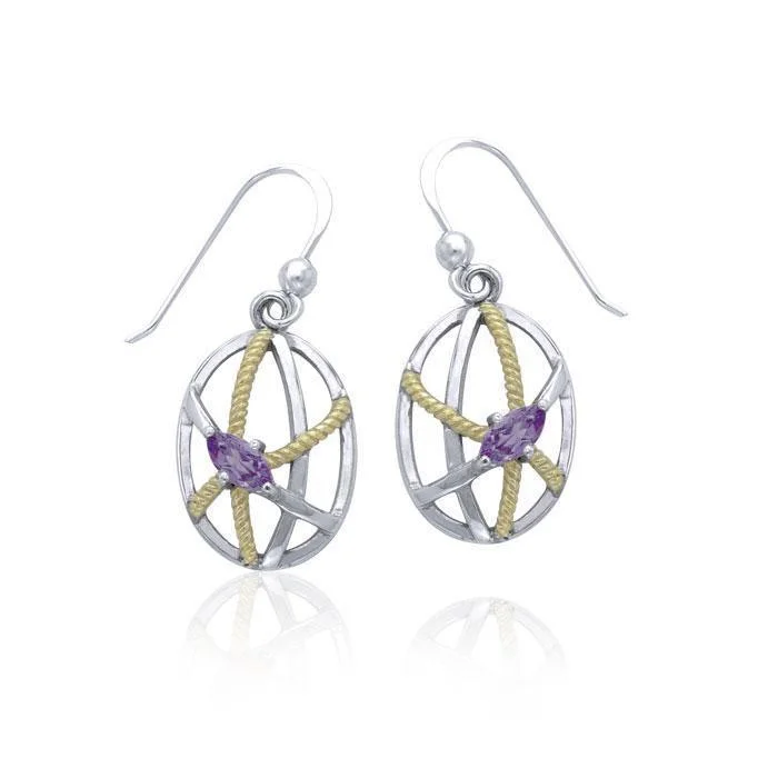 crystal earrings for women -trendy earrings for women -Contemporary Rope Design Earrings MER1253