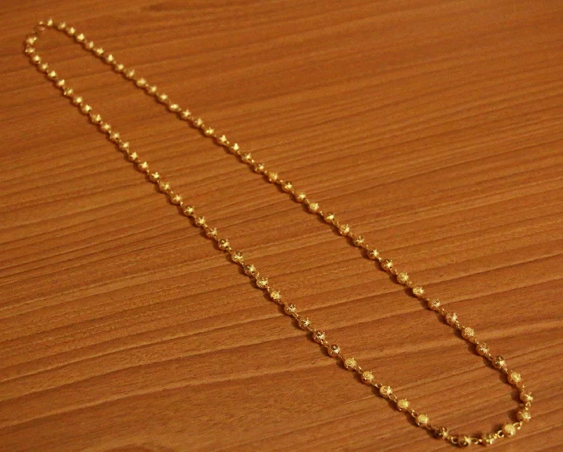 multi-layer necklaces for women -birthstone necklaces for women -Gold Plated 4 mm Bead Ethnic Necklace